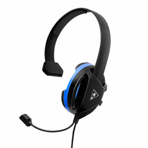 Turtle Beach Recon Chat PlayStation Headset – PS5, PS4, Xbox Series X, Xbox Series S, Xbox One, Mobile & PC with 3.5mm – Glasses Friendly, High-Sensitivity Mic, Black/Blue