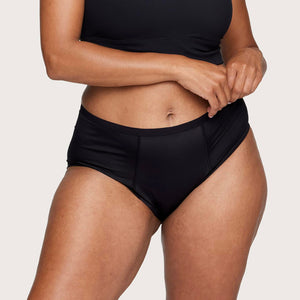Proof. by Always High Rise Brief, Overnight Absorbency Period Underwear for Women - Holds up to 9 Regular Tampons - Washable Leakproof Period Panties - 2XL, Black