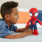Mattel Marvel Plush Talkers Soft Toy, 11.75-Inch Spider-Man Figure with 10 Sounds & Phrases