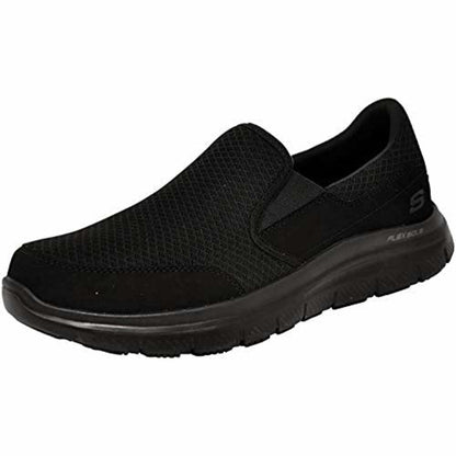 Skechers Men's Flex Advantage Slip Resistant Sr Mcallen Slip on Work Shoe, Black, 11.5