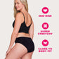 Proof. by Always Brief, Super Heavy Absorbency Period Underwear for Women - Holds up to 7 Regular Tampons - Washable Leakproof Period Panties - 2XL, Black