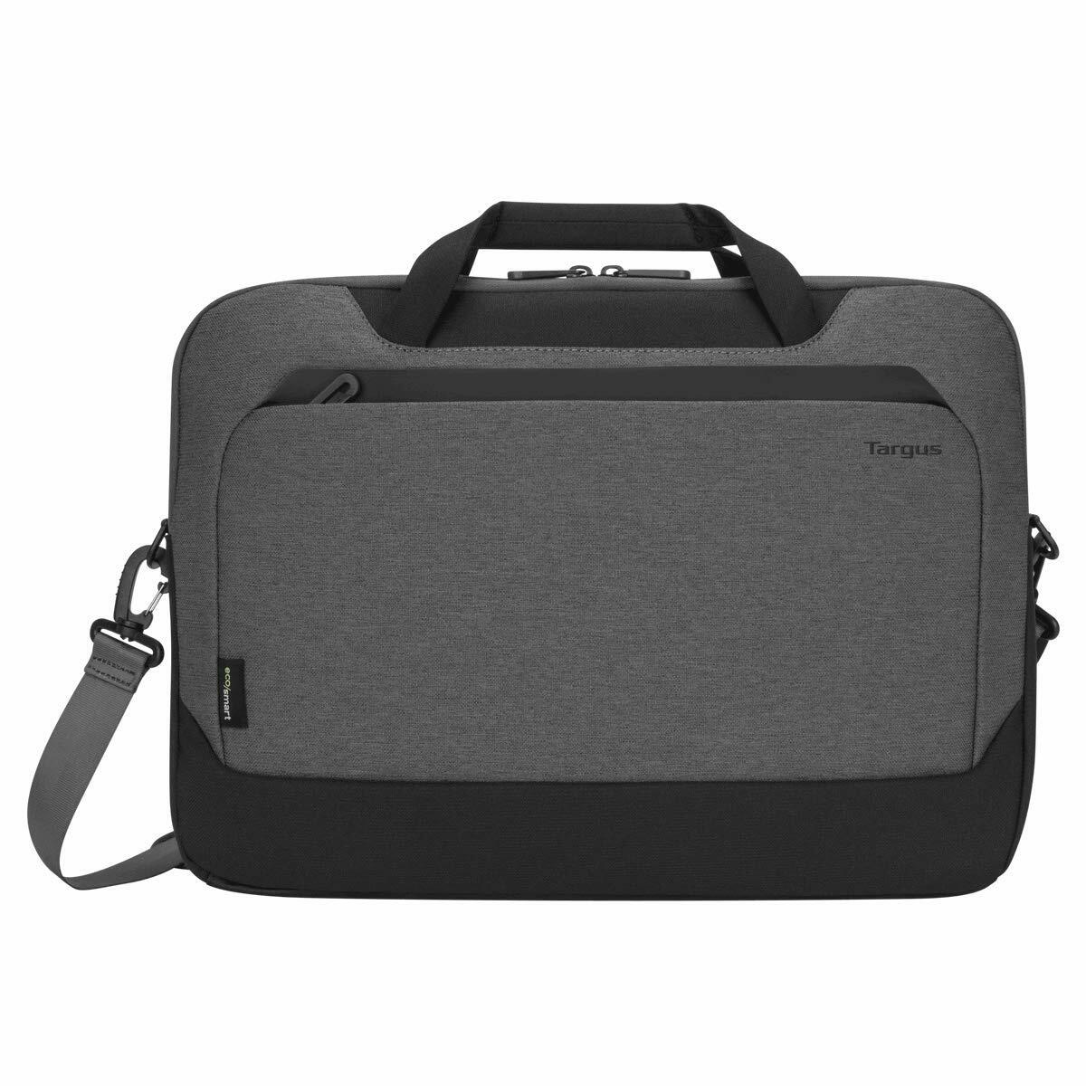 Targus Cypress EcoSmart Laptop Bag, Light Grey - Eco-Friendly Laptop Messenger Bag Made from 20 Recycled PET Bottles, Fits Laptops Up To 15.6" (TBT92602GL)