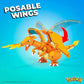 MEGA Pokémon Action Figure Building Toys for Kids, Charmander Evolution Set with 300 Pieces, 3 Poseable Characters, Charmeleon and Charizard