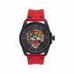 Ed Hardy Men s Matte Red Silicone Strap Watch 46mm