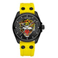 Ed Hardy Men s Matte Yellow Silicone Strap Watch 46mm
