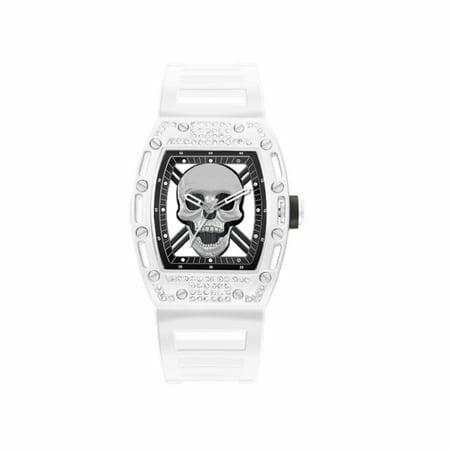 Ed Hardy Men s Matte White Plastic Strap Watch 42mm