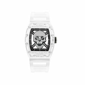 Ed Hardy Men s Matte White Plastic Strap Watch 42mm