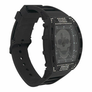Ed Hardy Men s Matte Black Plastic Strap Watch 42mm
