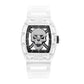 Ed Hardy Men s Matte White Plastic Strap Watch 42mm