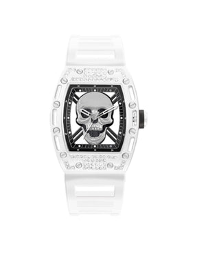 Ed Hardy Men s Matte White Plastic Strap Watch 42mm