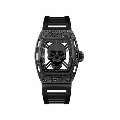 Ed Hardy Men s Matte Black Plastic Strap Watch 42mm