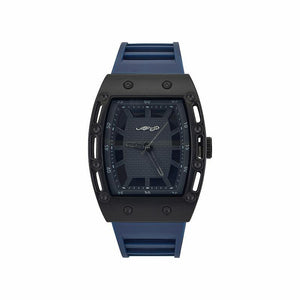 Ed Hardy Singles Men's Navy Silicone Strap Analog Watch, Blue