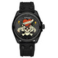 Ed Hardy Men s Matte Black Silicone Strap Watch 46mm