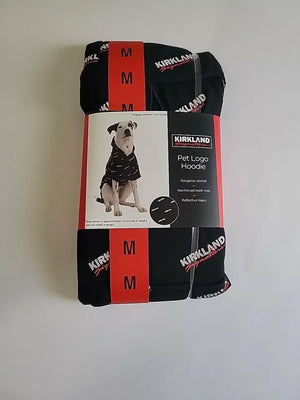 NEW Costco Kirkland Signature Logo Pet Dog Hoodie Black or Gray Various Sizes