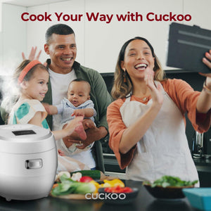CUCKOO CR-1020F 10-Cup (Uncooked) / 20-Cup (Cooked) Micom Rice Cooker with Nonstick Inner Pot, 16 Menu Options, LCD Display, Fuzzy Logic Tech, Auto Clean (White)