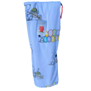 Peanuts Snoopy Happy  Easter Throw Blanket Soft Plush 60”x 70” White .