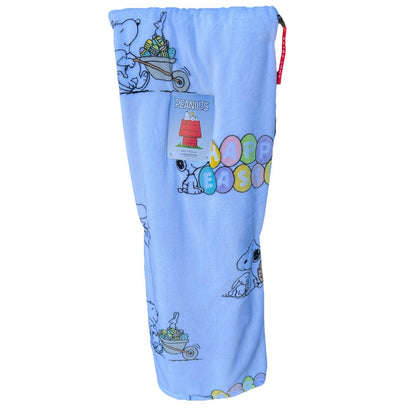 Peanuts Snoopy Happy  Easter Throw Blanket Soft Plush 60”x 70” White .