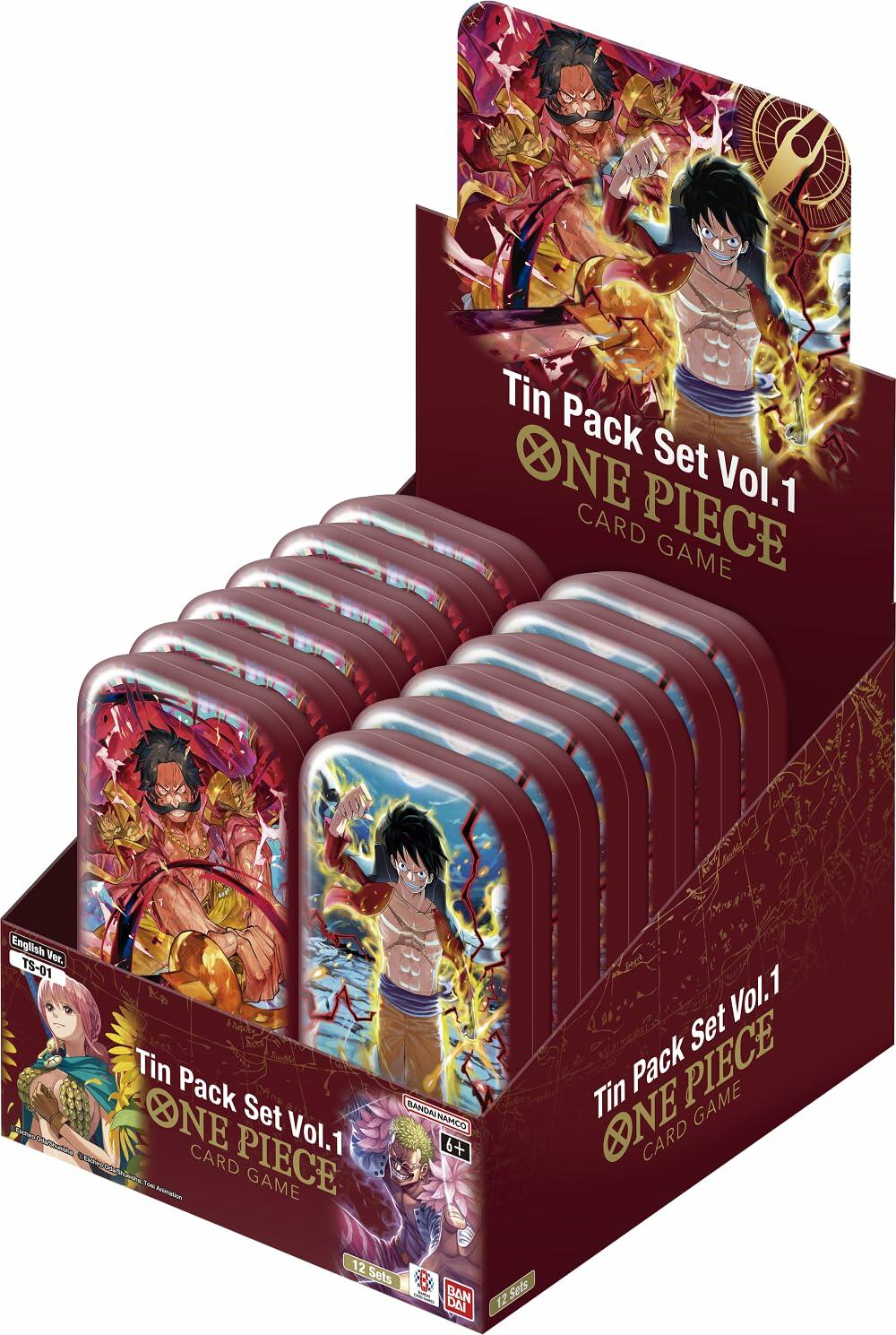 One Piece TCG Tin Pack Set Vol. 1-2 Packs (Random Art)