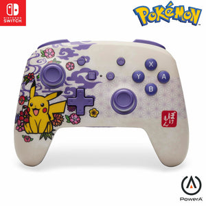 PowerA Enhanced Wireless Gamepad for Nintendo Switch - Pokemon Blossom, Switch OLED & Lite Compatible, Bluetooth Controller