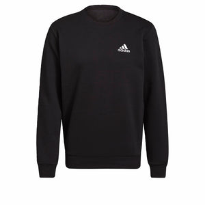adidas Men's Essentials Fleece Sweatshirt, Black/White, X-Large