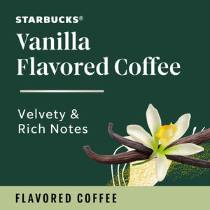 Starbucks Ground Coffee, Vanilla Flavored Coffee, Naturally Flavored, 100% Arabica 1 bag (11 oz)