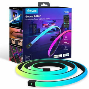 Govee - RGBIC LED Neon Rope Light for Desks 6.5ft - Multi
