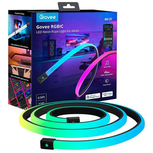 Govee - RGBIC LED Neon Rope Light for Desks 6.5ft - Multi