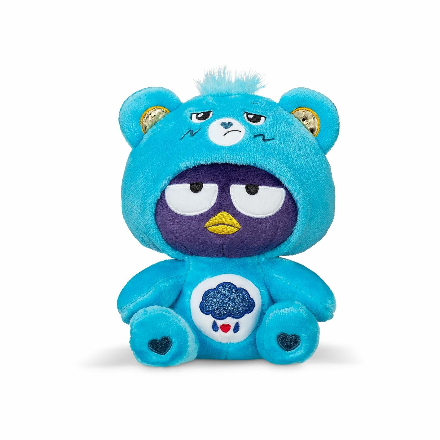 Care Bears - Badtz-Maru Dressed As Grumpy Bear 8" Fun-Size Plush, Blue - Soft, Huggable Bestie! – Good for Girls and Boys, Employees, Collectors, Ages 4+