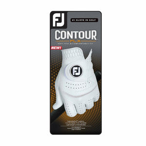 FootJoy Men's Contour FLX Prior Generation Golf Glove, Pearl, Medium/Large, Worn on Left Hand