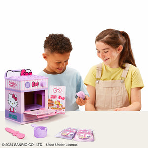 Cookeez Makery Hello Kitty & Friends Oven Playset – Interactive Bake & Reveal Toy, Includes Mystery Warm Scented Plush (Hello Kitty, Cinnamoroll, or My Melody), Mixing Tools, Dough, Accessories, 5+