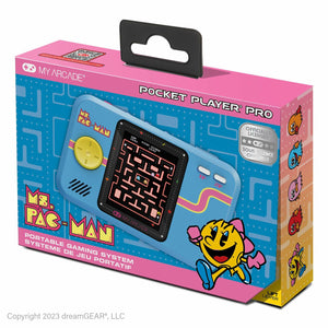 My Arcade Ms. Pac-Man Pocket Player Pro: Officially Licensed, Fun Games for Kids and Adults,Portable Video Game, 2.75" Color Display, Ergonomic Design