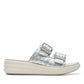 Clarks Women's Casual Slide Sandal, Silver Metallic, 7