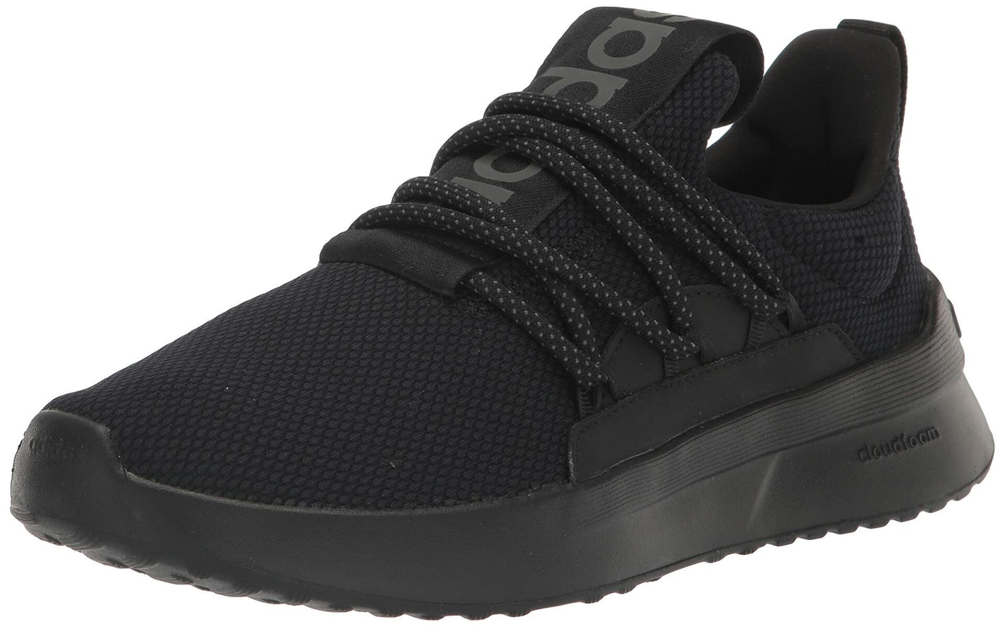 adidas Men's Lite Racer Adapt 5.0 Running Shoe, Black/Black/Grey (Wide), 11