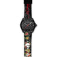 Ed Hardy Men s Rubber Black/Multi Print-Skull Dial Analog Watch