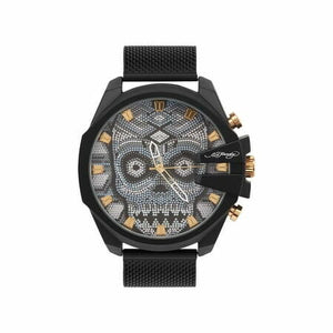 Ed Hardy Men s Matte Black Mesh Bracelet Watch 53mm