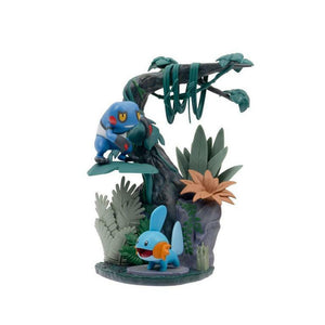 Pokemon Select 6-in Swampy Jungle Environment Figure Pack with 2-in Figure Croagunk and Mudkip