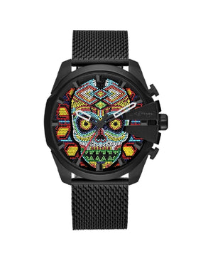 Ed Hardy Men's Matte Black Mesh Bracelet Watch 53mm