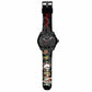 Ed Hardy Men s Rubber Black/Multi Print-Skull Dial Analog Watch