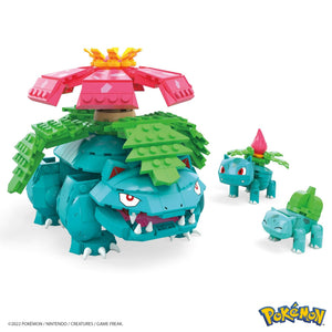 MEGA Pokémon Action Figure Building Toys, Bulbasaur Evolution Set with 622 Pieces, 3 Poseable Characters, Bulbasaur and Venusaur, for Kids