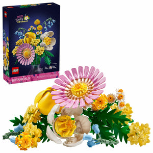LEGO Botanicals Petite Sunny Bouquet Flower Set - DIY Floral Arrangement - Home Decor - Gift for Birthdays - Building Toy for Kids 9+ - Faux Bluebells, Tulip, Daisy, and More - 10347