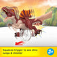 Fisher-Price Imaginext Jurassic World Rebirth Dinosaur Toy, Sprinting Spinosaurus Figure with Lunge & Chomp Motion, 9 Inches Tall