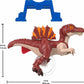 Fisher-Price Imaginext Jurassic World Rebirth Dinosaur Toy, Sprinting Spinosaurus Figure with Lunge & Chomp Motion, 9 Inches Tall
