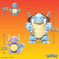 MEGA Pokémon Action Figure Building Toys for Kids, Squirtle Evolution Set with 379 Pieces, 3 Characters, Wartortle and Blastoise