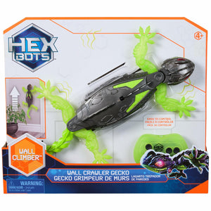 HEX BOTS - WALLCRAWLER Gecko: Lagarto GECO Wall Climber - Rechargeable Remote Control Robot - 6070281 - Gift for 4 Years + - Children's Toys 4 Years +