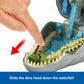 Mattel Jurassic World Rebirth Micro Adventure Playset, Tyrannosaurus Rex Head Opens to 4 Interactive Features, 3 Micro Figures, T. Rex Dinosaur Toy