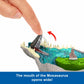 Mattel Jurassic World Rebirth Micro Adventure Playset, Spinosaurus Head Opens to 4 Interactive Features, 3 Micro Figures, Dinosaur Toy