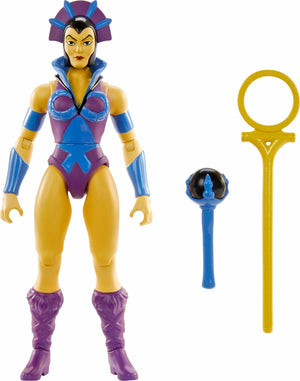 Masters of the Universe Mattel Origins Cartoon Collection Action Figure & Accessories Set, Evil-Lyn 5.5-inch Collectible Toy with Mini-Comic