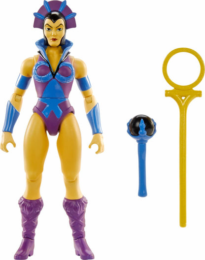 Masters of the Universe Mattel Origins Cartoon Collection Action Figure & Accessories Set, Evil-Lyn 5.5-inch Collectible Toy with Mini-Comic
