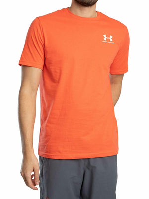 Under Armour Men's Sportstyle Left Chest Short-Sleeve T-Shirt, (847) Fire / / White, XX-Large