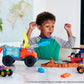 Hot Wheels Monster Trucks Color Shifters 5 Alarm Rescue with Color Shifter Truck, 2 Demolition Cars and 1 Trailer